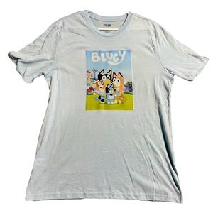 Bluey family cartoon characters t-shirt